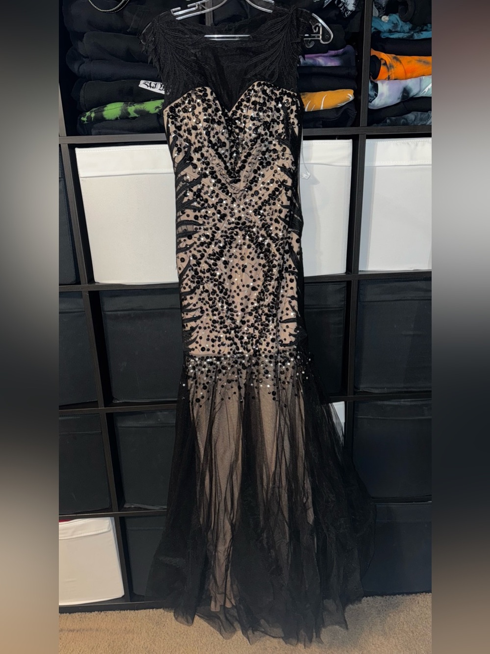 Beautiful event dress - New - size XS - floor length, sequins, lace sexy pretty - Picture 3 of 8